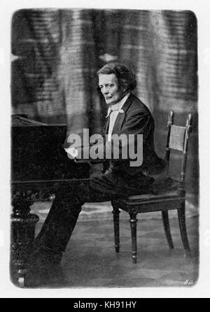 Anton Rubinstein at piano. Russian composer and pianist, 28
