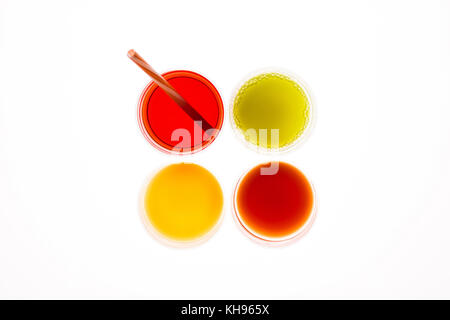 glasses of different juice Stock Photo