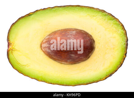 hass avocado path isolated Stock Photo