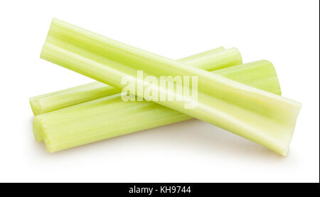 sliced celery path isolated Stock Photo