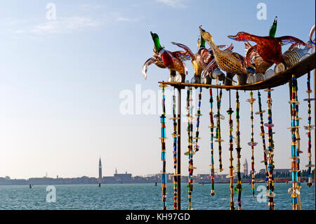 Italie. Venitie. Venise. Ile de Murano. Sculpture en verre // Italy, Veneto, Venice, Murano Island. Glassware, sculpture Stock Photo