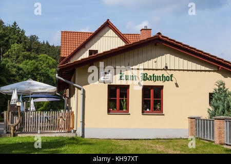 Gaststaette zum Bahnhof Stock Photo