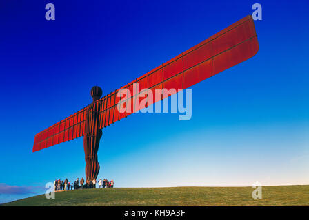 England, Tyne and Wear, Gateshead. The iconic Angel of the North statue ...