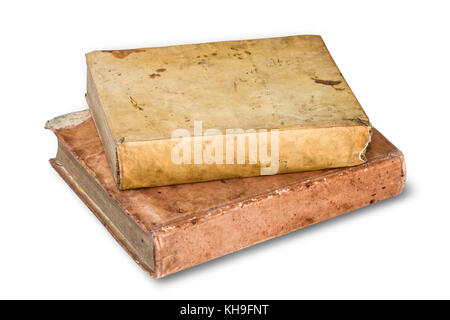 Old book isolated on a white background with clipping path Stock Photo