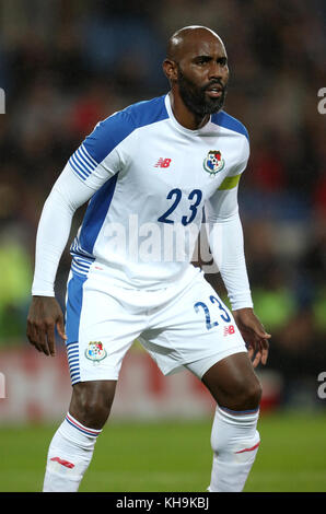 Panama's Felipe Baloy during the International Friendly match at the Cardiff City Stadium. PRESS ASSOCIATION Photo. Picture date: Tuesday November 14, 2017 Stock Photo