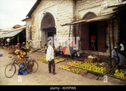 Street scene at Zanzibar, Tanzania Stock Photo