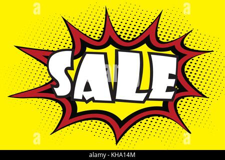 Comic art speech bubble -sale Stock Vector