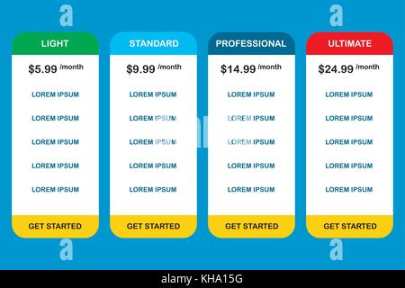 Pricing plans.Stock Vector Stock Vector