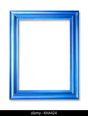 Silver frame. Silver arts and crafts pattern picture frame. Isolated on white Stock Photo