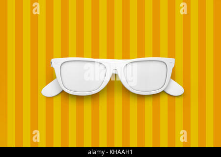 Summer sunglasses bright holiday background. 3D rendering Stock Photo