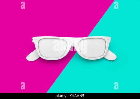 Summer sunglasses bright holiday background. 3D rendering Stock Photo