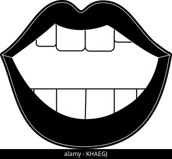 Mouth with teeths Stock Vector