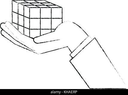 Rubik cube puzzle Stock Vector