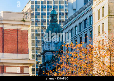 Sinclair Centre Clock, Vancouver, British Columbia, Canada. Stock Photo