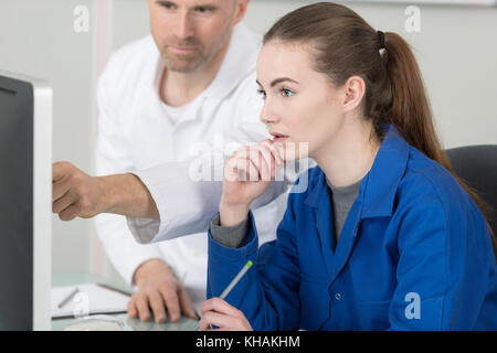 student prepares a projet Stock Photo