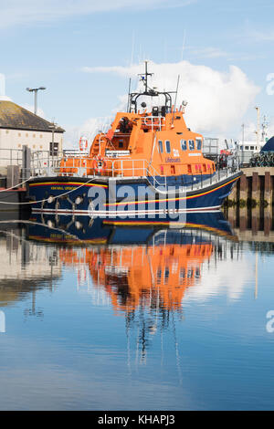RNLI Lifeboat Margaret Foster in Kirkwall harbour, Kirkwall, Orkney Islands, Scotland, UK Stock Photo