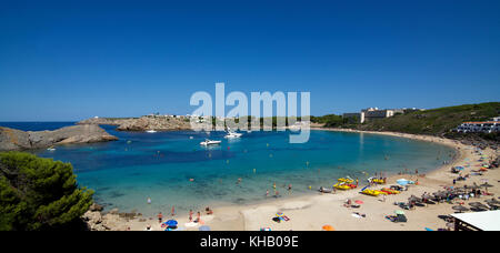 Arenal d'en Castell beach and bay Menorca Spain Stock Photo