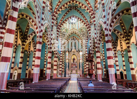 Santuario Nuestra Senora del Carmen ancient church in La Candelaria aera Bogota capital city of Colombia South America Stock Photo