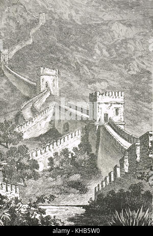 great wall of china side view drawing