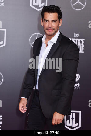 Cristian De La Fuente 108 attend the premiere of Warner Bros. Pictures' 'Justice League' at Dolby Theatre on November 13, 2017 in Hollywood, California Stock Photo