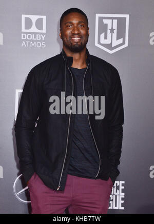 Roy Hibbert  attend the premiere of Warner Bros. Pictures' 'Justice League' at Dolby Theatre on November 13, 2017 in Hollywood, California Stock Photo