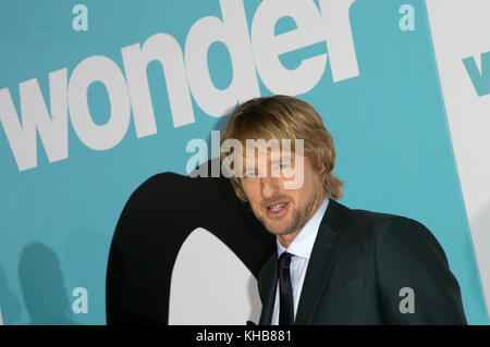 Westwood, Ca. 14th Nov, 2017. Owen Wilson, at Premiere Of Lionsgate's 'Wonder' on November 14, 2017 at the Regency Village Theatre in Westwood, California. Credit: Faye Sadou/Media Punch/Alamy Live News Stock Photo