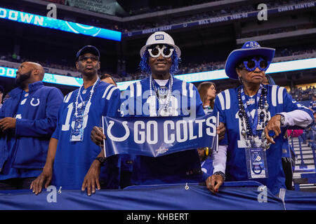 Indianapolis, Indiana, USA. 12th Nov, 2017. November 12th, 2017 - Indianapolis, Indiana, U.S. - Indianapolis Colts fans during the NFL Football game between the Pittsburgh Steelers and the Indianapolis Colts at Lucas Oil Stadium. Credit: Adam Lacy/ZUMA Wire/Alamy Live News Stock Photo