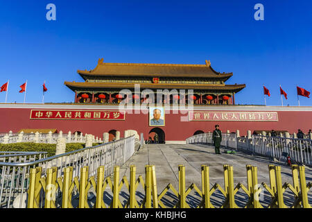Beijin, Beijin, China. 16th Nov, 2017. (EDITORIAL USE ONLY. CHINA OUT) .The Tian'anmen Square is located in the center of Beijing, China. Credit: SIPA Asia/ZUMA Wire/Alamy Live News Stock Photo