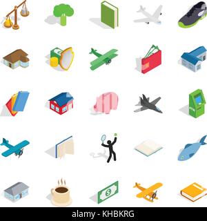 Diversity icons set, isometric style Stock Vector