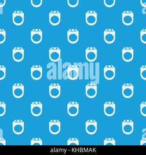 Ring pattern seamless blue Stock Vector