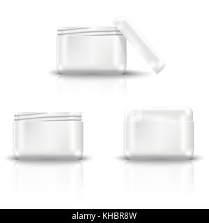Packaging containers vector templates set. Stock Vector