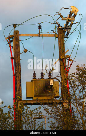 Electrical substation at new district Eddington, North West Cambridge, Cambridgeshire, UK. Stock Photo