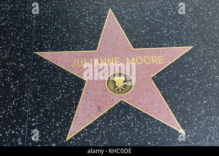 HOLLYWOOD, CA - DECEMBER 06: Julianne Moore star on the Hollywood Walk of Fame in Hollywood, California on Dec. Stock Photo