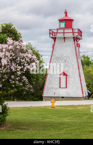 Manitowaning Lighthouse on Manitoulin Island. Manitowaning, Manitoulin Island, Ontario, Canada. Stock Photo