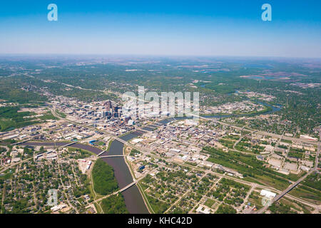 Ariels of Des Moines, Iowa from 10,000 feet May 6, 2017. USDA photo by Preston Keres Stock Photo