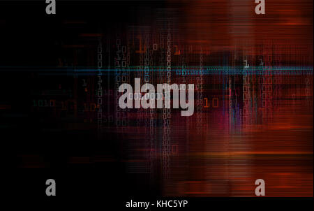 Digital binary data and electronic circuit board. Cyber security concept background. Stock Photo
