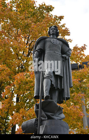 SAINT-PETERSBURG, RUSSIA - 04 OCTOBER, 2014. Monument to the Alexander Nevsky, the famous Russian grand duke