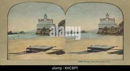 Cliff House, San Francisco, California, 1901. From the New York Public Library. Stock Photo