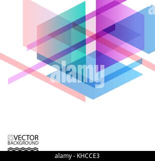 Abstract digital Memphis style geometric trendy background. With place for your message. Business or tech presentation, cover template. eps10 Stock Vector