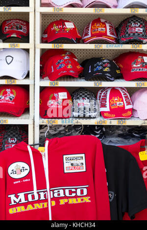 A tourist shop sells Monaco Grand Prix souvenir caps. (Photo by Dinendra  Haria / SOPA Images/Sipa USA Stock Photo - Alamy