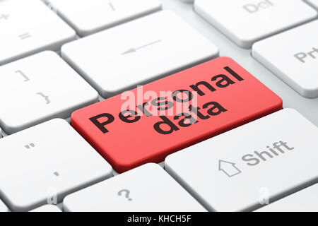 Information concept: Personal Data on computer keyboard background Stock Photo