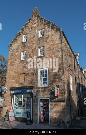 Village Post OffIce and Mace Convenience Store in the coastal village of  Alnmouth,  Northumberland Stock Photo