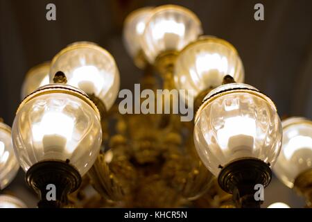 Old lights on a street in Barcelona Stock Photo