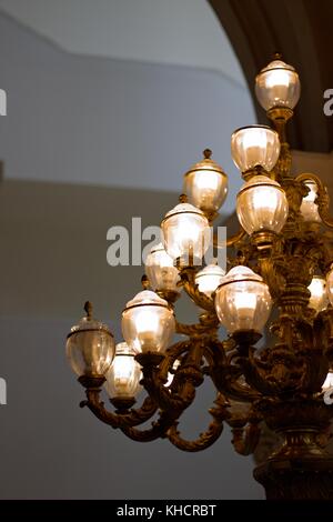 Old lights on a street in Barcelona Stock Photo