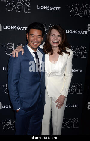 NEW YORK, NY - AUGUST 09:  Destin Daniel Cretton, Jeannette Walls attends 'The Glass Castle' New York screening at SVA Theatre on August 9, 2017 in New York City.   People:  Destin Daniel Cretton, Jeannette Walls  Transmission Ref:  MNC1 Stock Photo