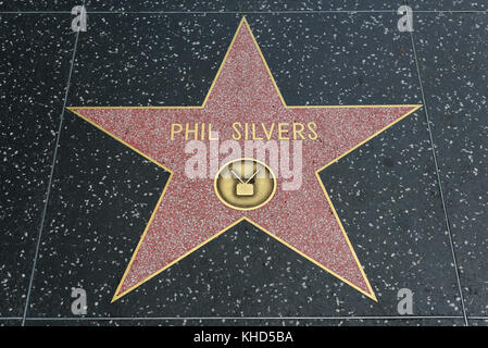 HOLLYWOOD, CA - DECEMBER 06: Phil Silvers star on the Hollywood Walk of Fame in Hollywood, California on Dec. 6, 2016. Stock Photo