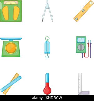 Metering equipment icons set, cartoon style Stock Vector Image & Art ...