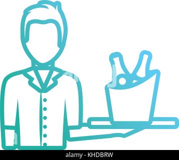 avatar bartender icon Stock Vector