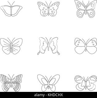 big butterfly icon outline illustration of big butterfly