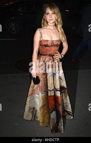 Juno Temple attends the 'Wonder Wheel' screening at Museum of Modern Art on November 14, 2017 in New York City. Stock Photo